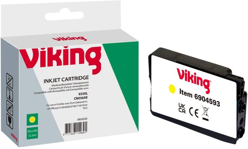 Viking 933XL Compatibel HP Inktcartridge CN056A Geel