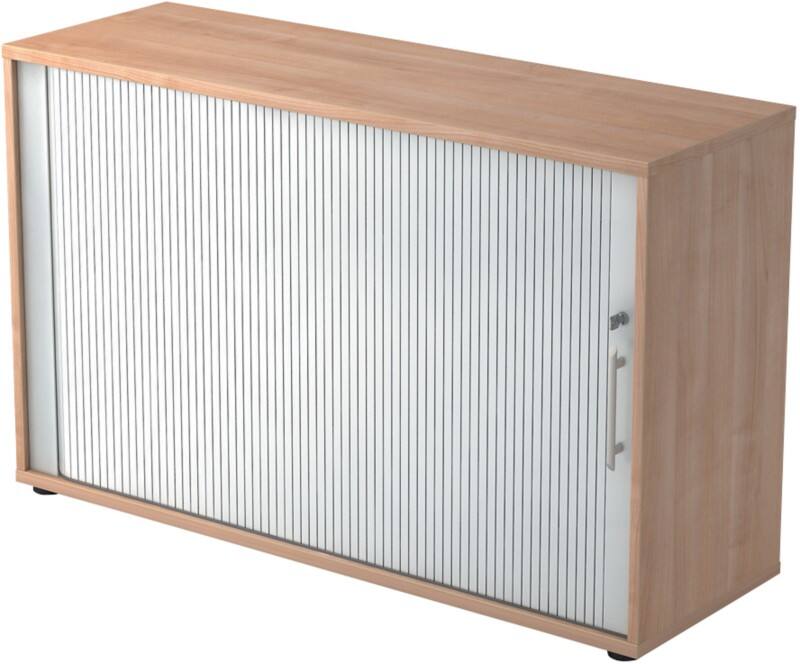 Hammerbacher Roldeurkast 1732S/N/S/RE Bruin, zilver 1.200 x 400 x 748 mm