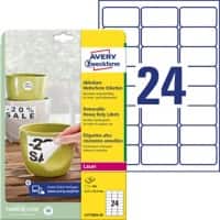 Avery L7173-100 Adresetiketten 63,5 x 33,9 mm Wit 20 Vellen van 24 Etiketten