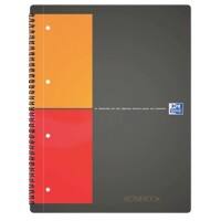 Hamelin Activebook International Collegeblok met spiraal A4+ Geruit Spiraalbinding Polypropyleen Zwart Geperforeerd 160 Pagina's 5 Stuks à 80 Vellen