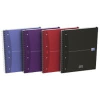 OXFORD Office Essentials A4+ Collegeblok Kleurenassortiment Kartonnen kaft Geruit 5 stuks à 120 vellen