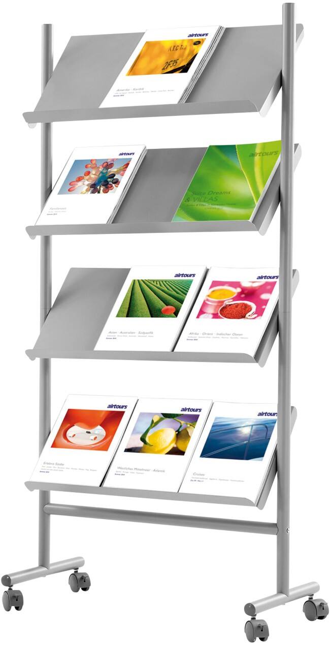 Kerkmann Praktika A4 Folderhouder Zilver 3463 720 (B) x 350 (D) x 1.550 (H) mm