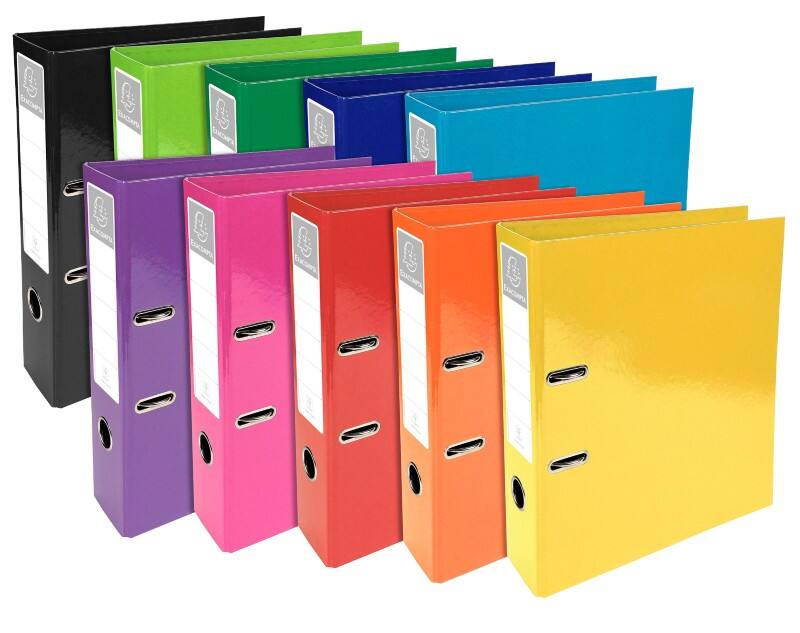 Exacompta Iderama Breed Ordner A4 70 mm Kleurenassortiment 2 Ringen 53629E Kunststof Staand  10 Stuks