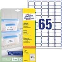 Avery Vriezeretiketten L7971-25 Klevend A4 Wit 38,1 x 21,2 mm 25 Vellen à 65 Etiketten