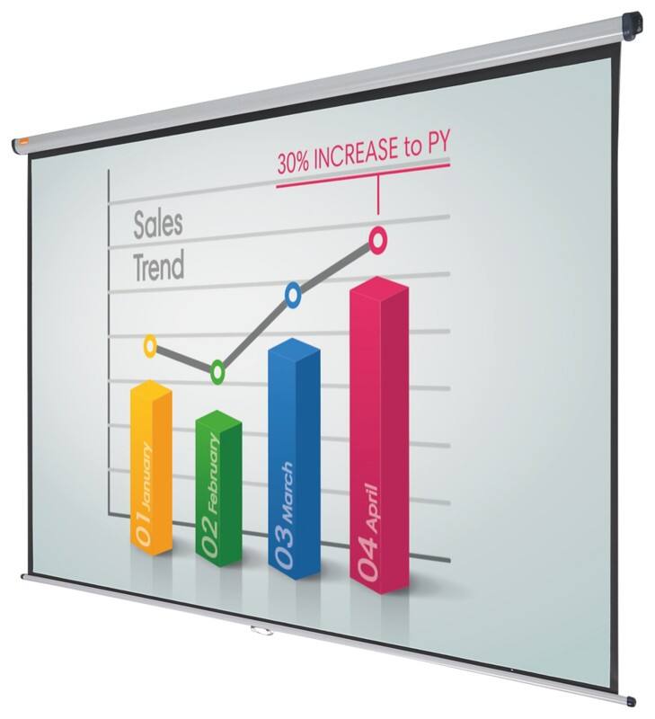 Nobo projectiescherm 1902394W wandmontage formaat 16:10 240 x 160 Wit