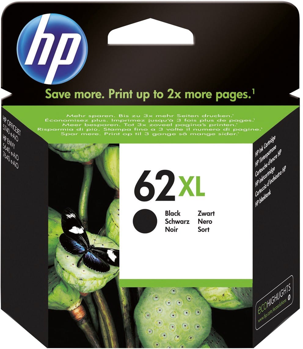 HP 62XL originele inktcartridge C2P05AE#301 zwart