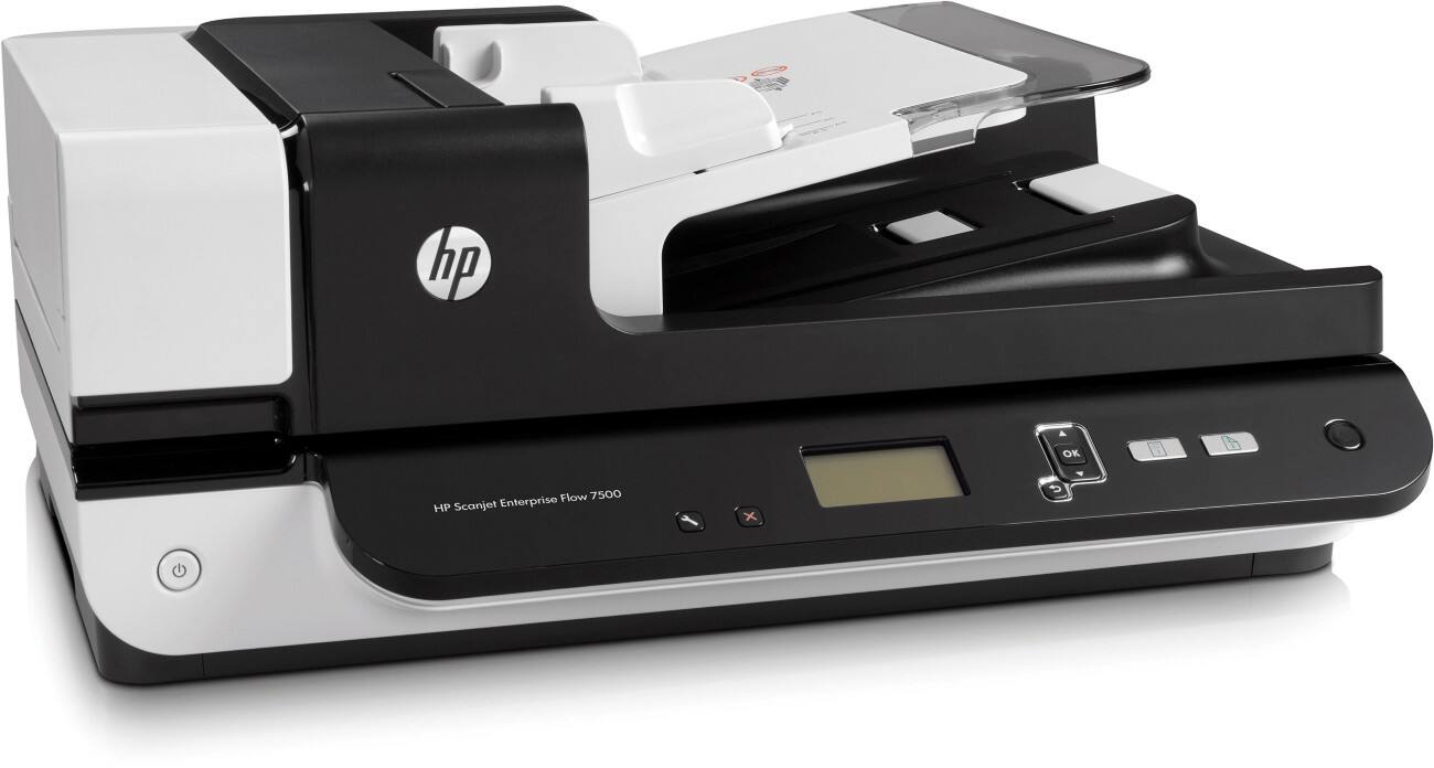 HP A4 Fatbedscanner Scanjet Enterprise Flow 7500 600 dpi Zart-wit