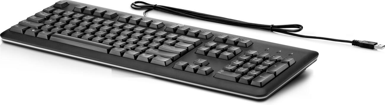 HP Bedraad Toetsenbord QY776AA Met Soft-touch toetsen USB QWERTZ DE Zwart