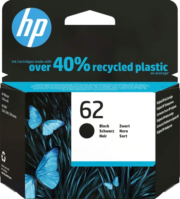 HP 62 originele inktcartridge C2P04AE zwart