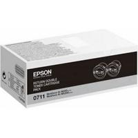 Epson 0711 Origineel Tonercartridge C13S050711 Zwart Pak van 2