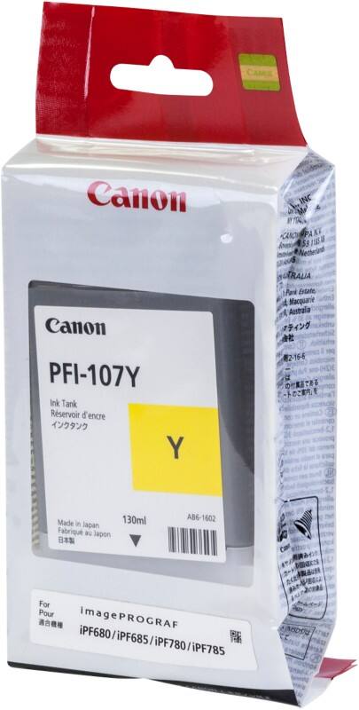 Canon PFI-107Y Origineel Inktcartridge Geel