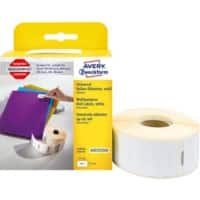 Avery Compatibel Dymo LW S0722550 / 11355 Multifunctionele etiketten Zelfklevend Wit 19 x 51 mm