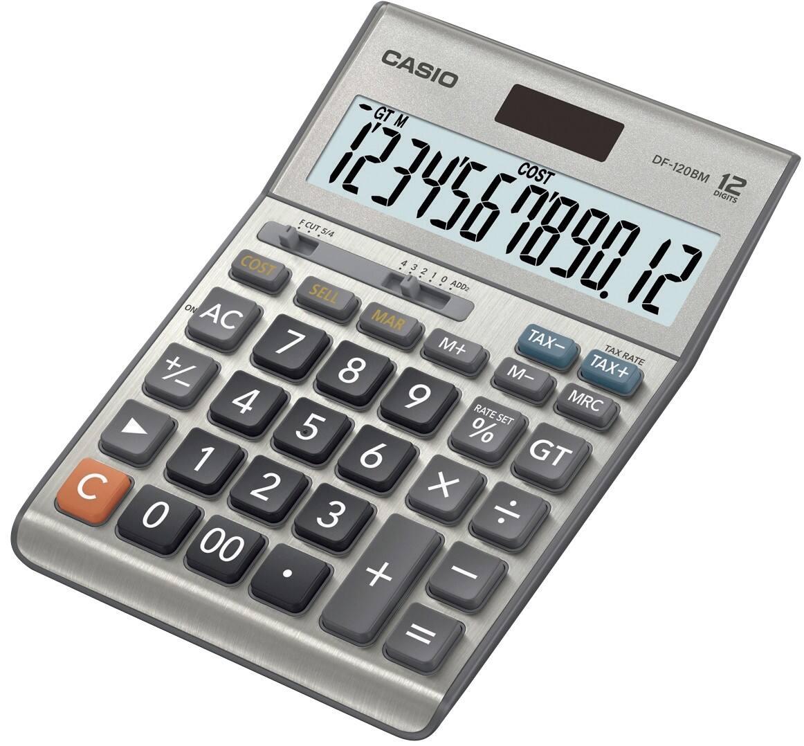 Casio Bureaurekenmachine DF-120BM 12-cijferige display Grijs