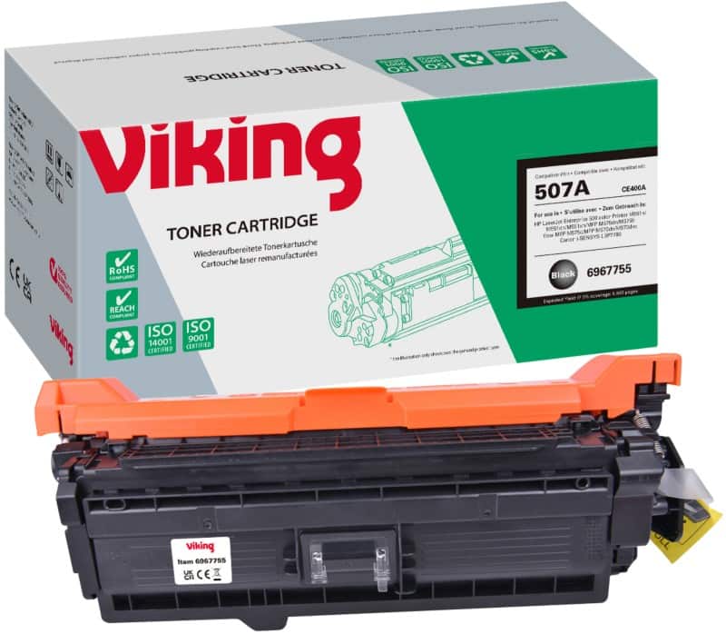 Viking 507A compatibele HP tonercartridge CE400A zwart
