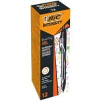 BIC Gel-ocity Quick Dry Intrekbaar Rollerballpen Zwart 0,3 mm Medium Rollerball  12 Stuks 