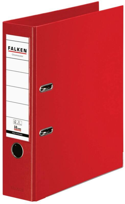 Falken Chromocolor Breed Ordner A4 80 mm Rood 2 Ringen 11285442 Kunststof