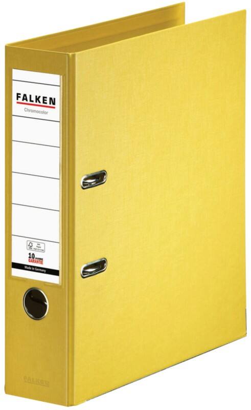 Falken Chromocolor Breed Ordner A4 80 mm Geel 2 Ringen 11285517 Kunststof