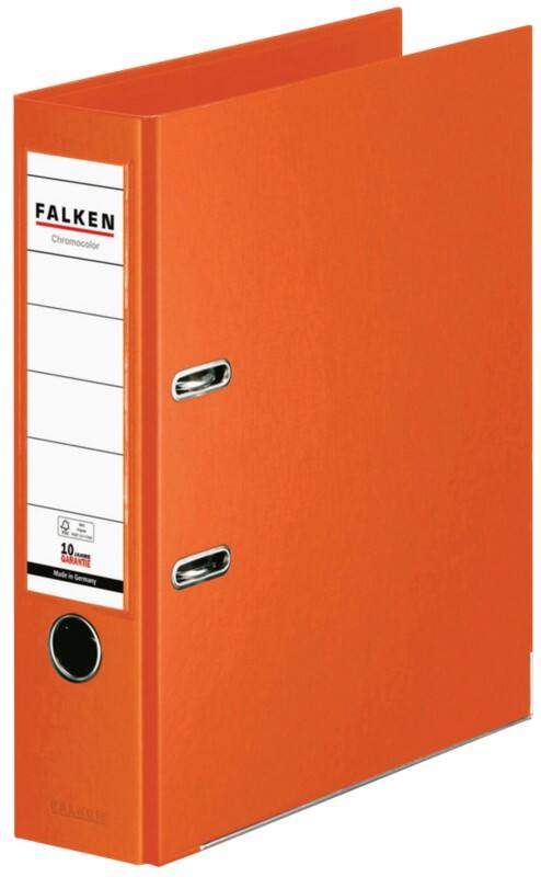 Falken Chromocolor Breed Ordner A4 80 mm Oranje 2 Ringen S80 Kunststof