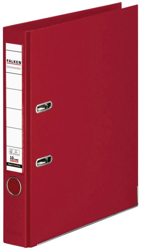 Falken Chromocolor Smal Ordner A4 50 mm Bordeauxrood 2 Ringen S50 Kunststof