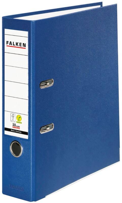 Falken PP-Color Breed Ordner A4 80 mm Blauw 2 Ringen Karton, PP (Polypropeen)