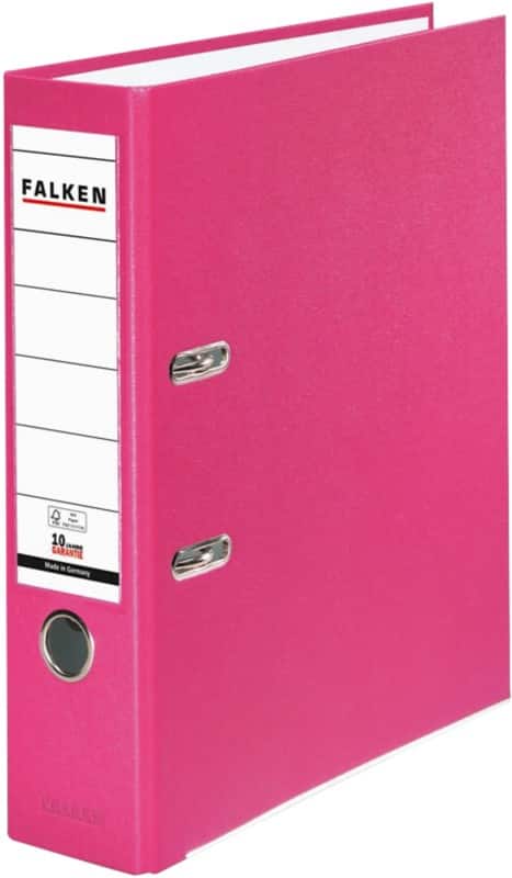 Falken PP-Color Breed Ordner A4 80 mm Roze 2 Ringen Kunststof