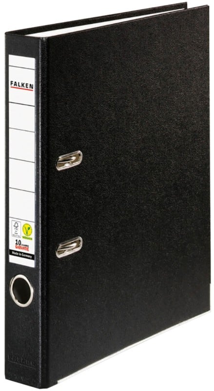 Falken PP-Color Smal Ordner A4 50 mm Zwart 2 Ringen Karton, PP (Polypropeen)