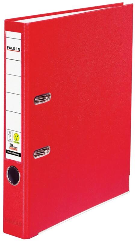 Falken PP-Color Smal Ordner A4 50 mm Rood 2 Ringen Karton, PP (Polypropeen)