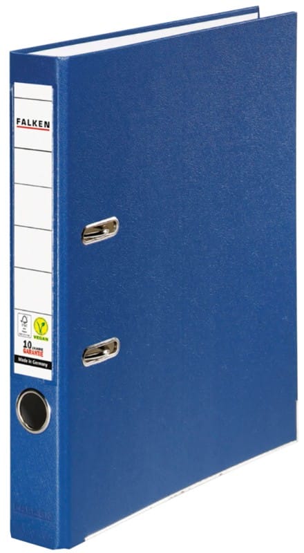 Falken PP-Color Smal Ordner A4 50 mm Blauw 2 Ringen Karton, PP (Polypropeen)