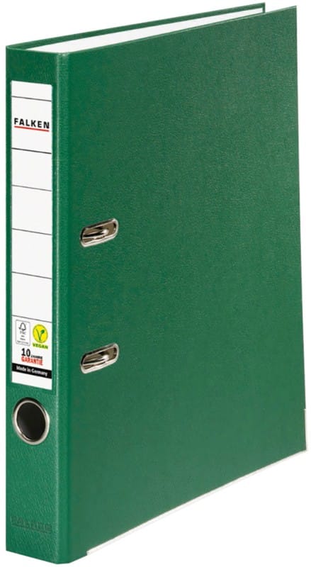 Falken PP-Color Smal Ordner A4 50 mm Groen 2 Ringen Karton, PP (Polypropeen)