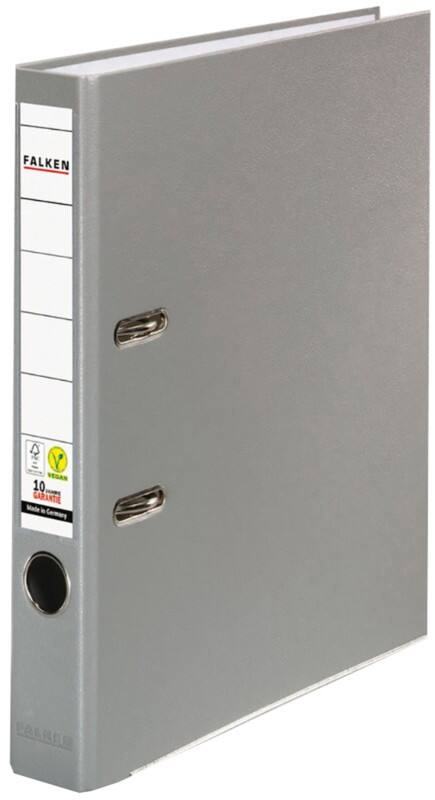 Falken PP-Color Smal Ordner A4 50 mm Grijs 2 Ringen Karton, PP (Polypropeen)