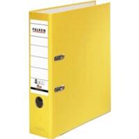 Falken Breed Ordner A4 80 mm Geel 2 Ringen 11285772 Karton, PP (Polypropeen) Gerecycled