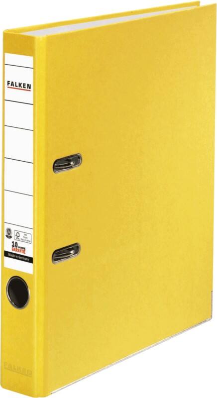 Falken Smal Ordner A4 50 mm Geel 2 Ringen 11286333 Kunststof
