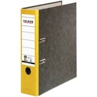 Falken Breed Ordner A4 80 mm Geel 2 Ringen 80024813 Karton Wolkenmarmer
