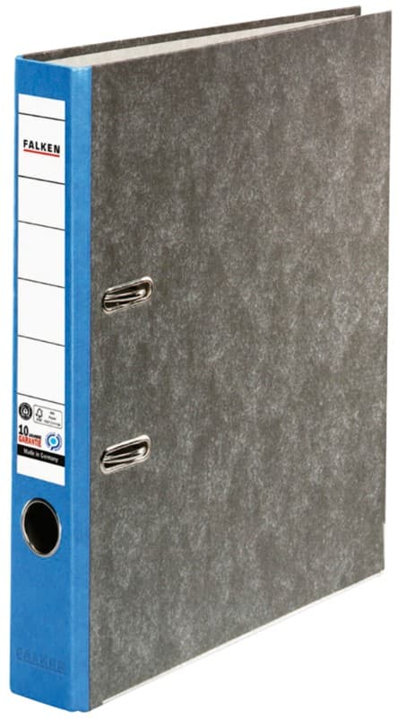Falken Smal Ordner A4 50 mm Blauw 2 Ringen S50 Karton Wolkenmarmer