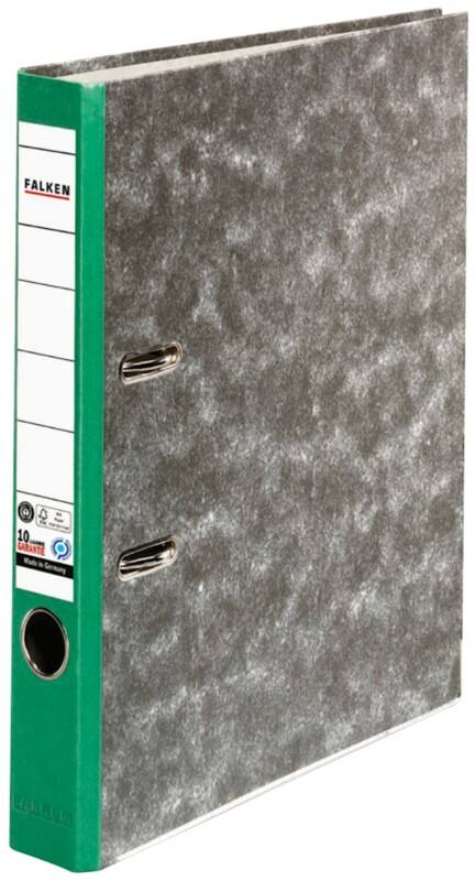 Falken Smal Ordner A4 50 mm Groen 2 Ringen S50 Karton Wolkenmarmer