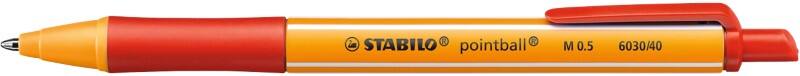 STABILO pointball inklapbaar Balpen Rood 0.5 mm Medium Balpen Navulbaar Recycled