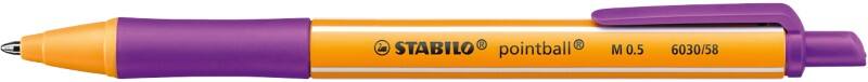 STABILO pointball inklapbaar Balpen Paars 0.5 mm Medium Balpen Navulbaar Recycled