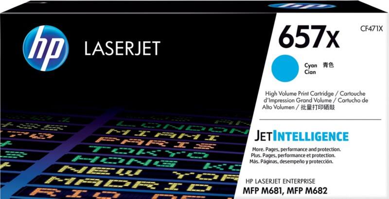 HP 657X originele tonercartridge CF471X cyaan