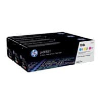 HP 128A originele tonercartridge CF371AM cyaan, geel, magenta multipak 3 stuks