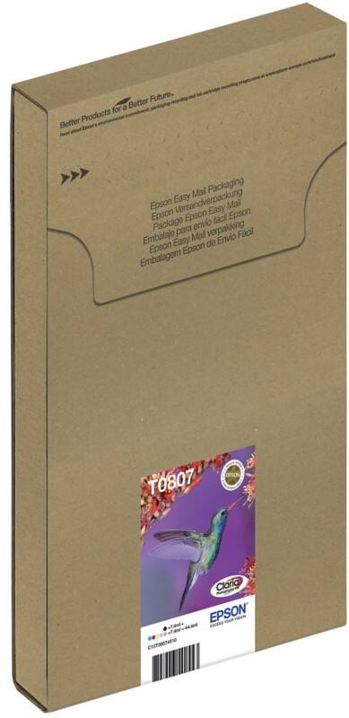 Epson T0807 Origineel Inktcartridge C13T08074510 Zwart, magenta, cyaan, geel, lichtcyaan, lichtmagenta Multipack 6 Stuks