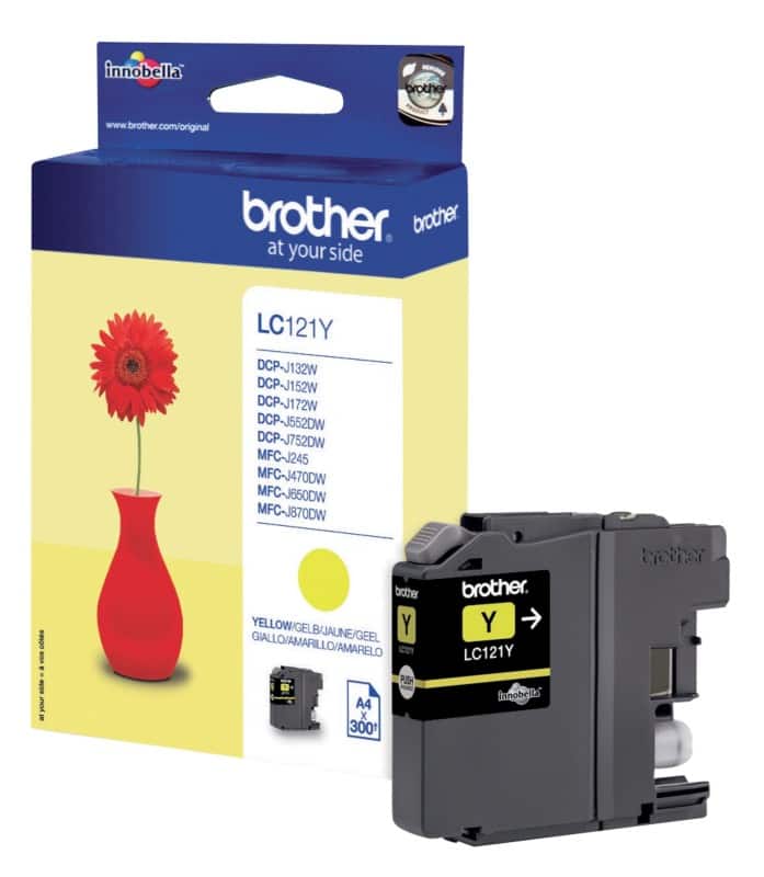 Brother LC121Y Origineel Inktcartridge Geel