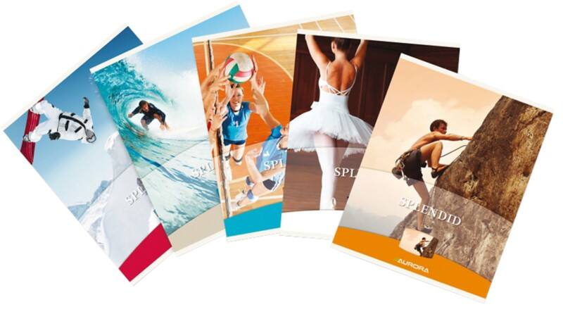 AURORA ST18Q1 Schriften Kleurenassortiment Geruit 80 g/m² 36 vellen