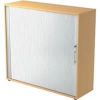 Hammerbacher Kast Gemelamineerde spaanplaat 2 Planken Afsluitbaar 1.200 x 400 x 1.100 mm Bruin, zilver