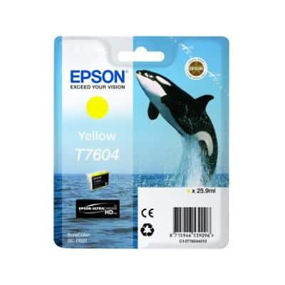 Epson T7604 Origineel Inktcartridge C13T76044010 Geel