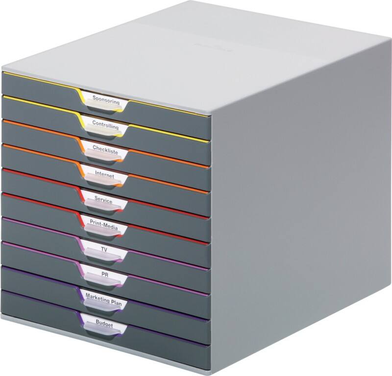 DURABLE VARICOLOR Ladekastje Kunststof Multikleur 10 Lades 28 x 35,6 x 29,2 cm