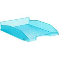 Office Depot brievenbakje blauw transparant A4 polystyreen 25,5 x 34,8 x 6,5 cm