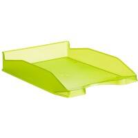Office Depot brievenbakje groen transparant A4 polystyreen 25,5 x 34,8 x 6,5 cm