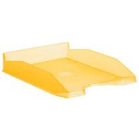 Office Depot Brievenbakje Oranje transparant A4 Polystyreen 25,5 x 34,8 x 6,5 cm
