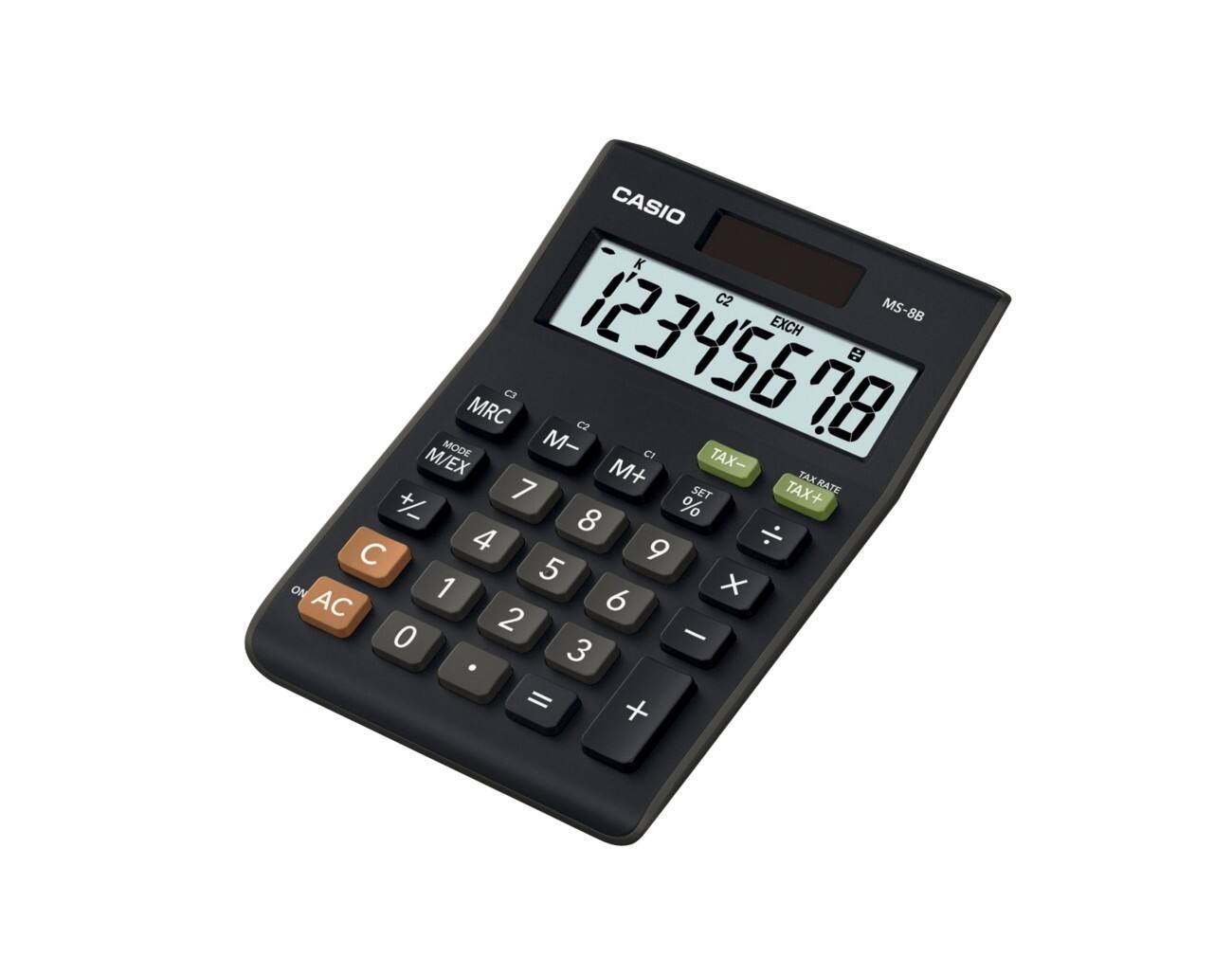 Casio Bureaurekenmachine MS8B 8-cijferige display Zwart