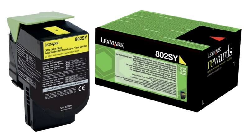 Lexmark Origineel Tonercartridge 80C2SY0 Geel